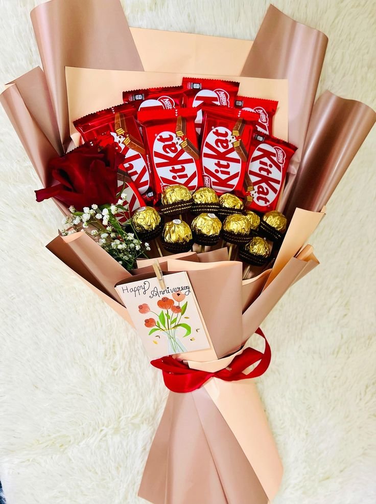 DIY Chocolate Bouquet Anniversary Gift